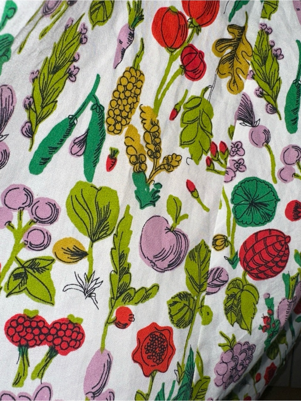 Boden Amy Cotton Midi Shirt Dress US 6R Market Vegetable Botanical Print - Picture 4 of 10